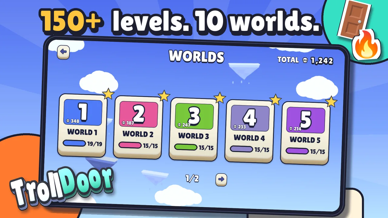 150+ levels. 10 worlds.